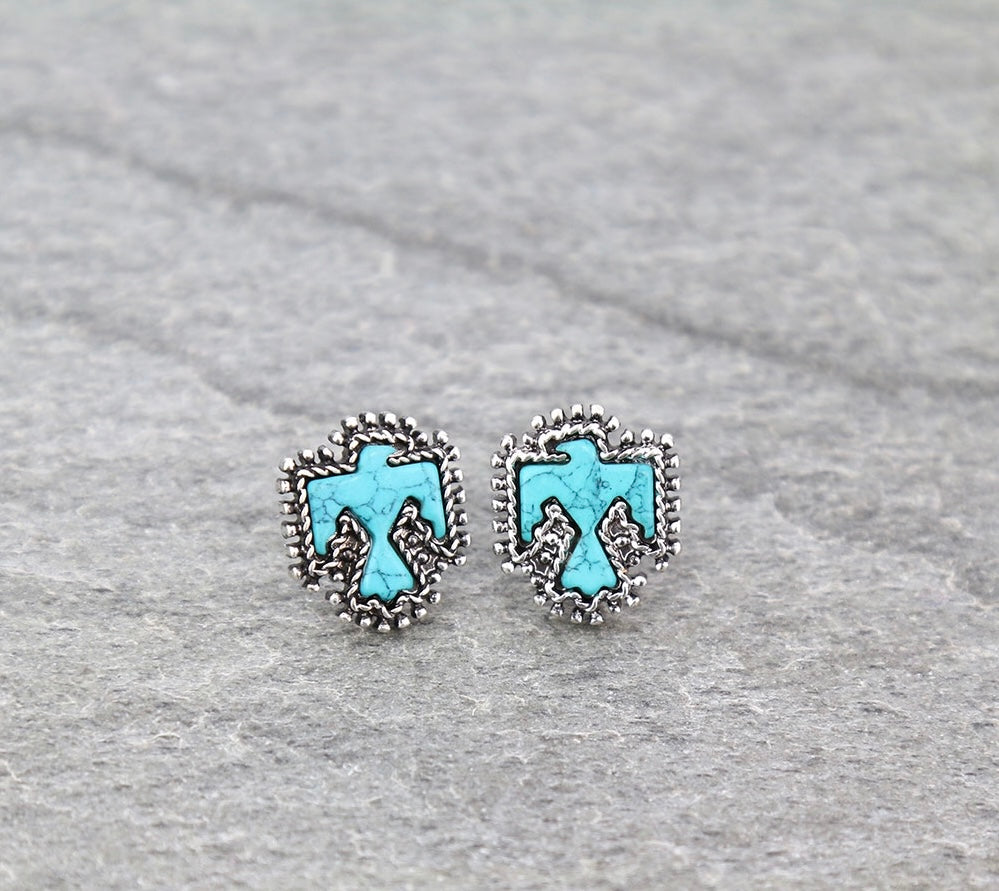 Western turquoise on sale stud earrings