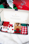 Fuzzy plush 4 pair Sock set     Christmas