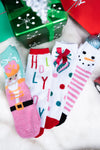 Fuzzy plush 4 pair Sock set     Christmas