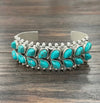 XL Natural Turquoise stone cuff bracelet