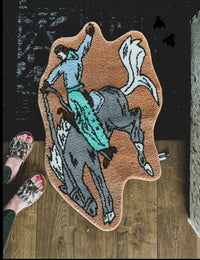 Western Bronc rug