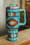 Rhinestone Southwest 40oz TUMBLER   Turquoise