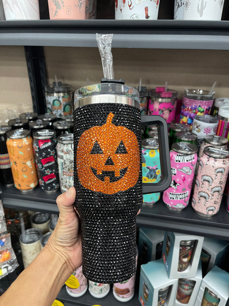 Halloween 40oz Rhinestone Tumbler