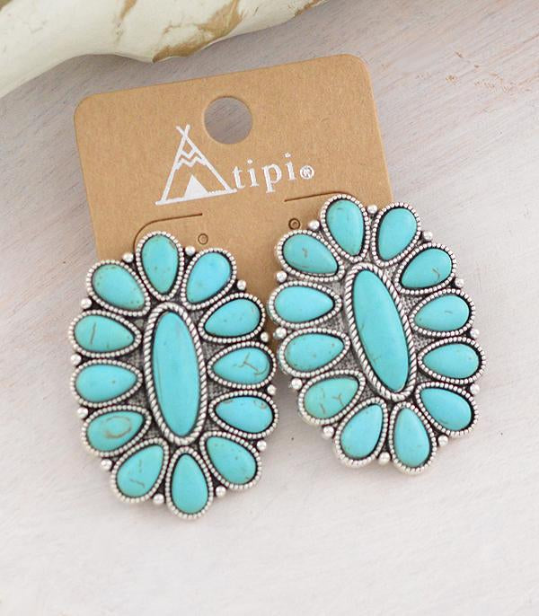 2” Turquoise earrings