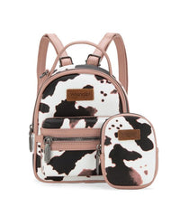 Mini WRANGLER cow backpack SET w/coin pouch