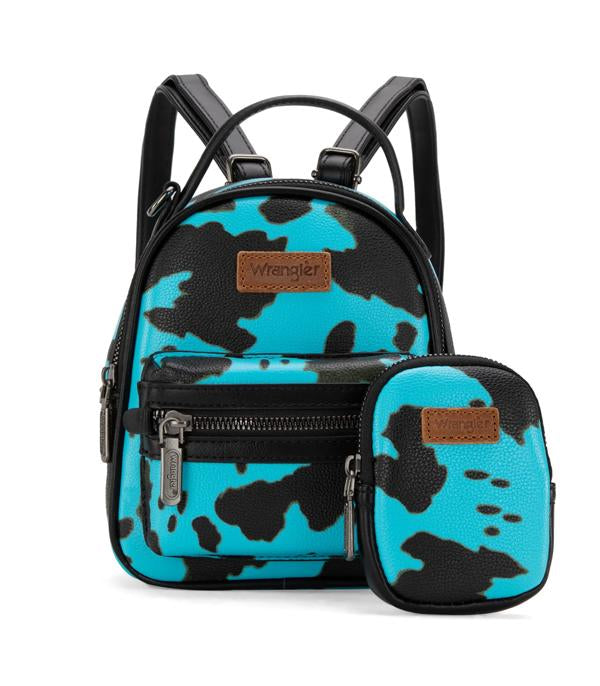 Mini WRANGLER cow backpack SET w/coin pouch