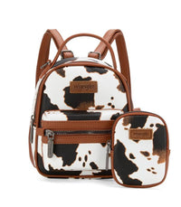 Mini WRANGLER cow backpack SET w/coin pouch