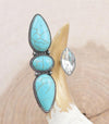 Turquoise shimmer ring one size adjustable