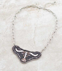 Large Western cow necklace