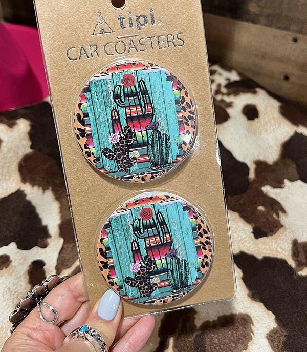 Car coasters SET OF 2 Southwest Bedazzle home decor