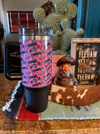 The Traveler mug    PINK COWGIRL Southwest Bedazzle home decor