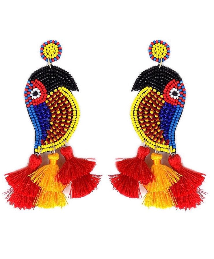 How to make peacock feather earrings - Gathered