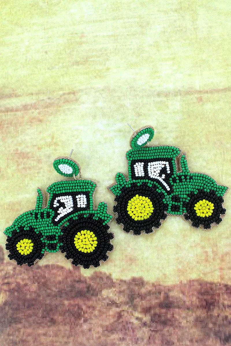 Farm gal SEXY tractor earrings Southwest Bedazzle jewelz