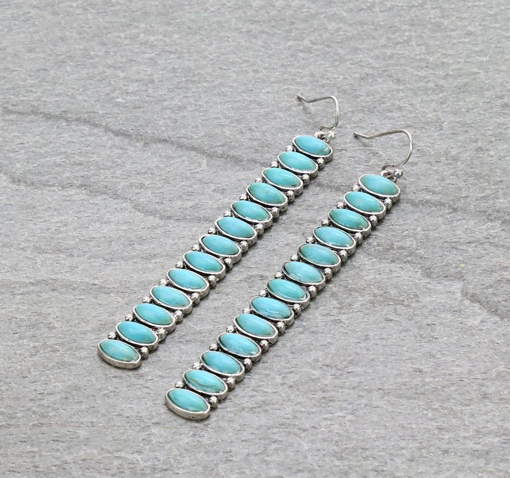 Long bar earrings Southwest Bedazzle jewelz