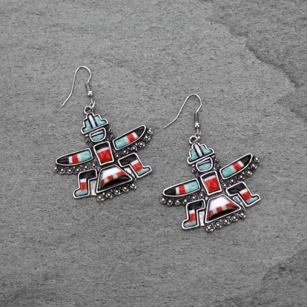 Navajo western bird stone earrings Southwest Bedazzle jewelz