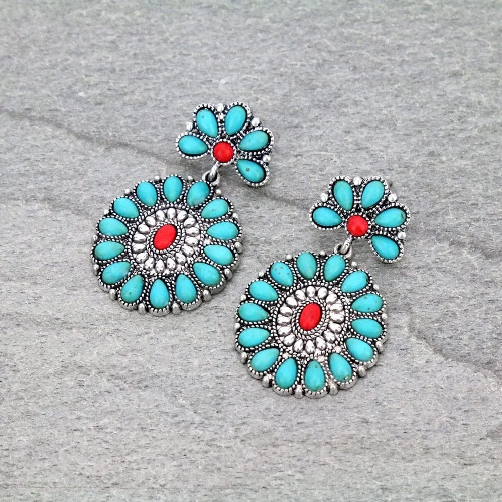 Turquoise hot sale western earrings